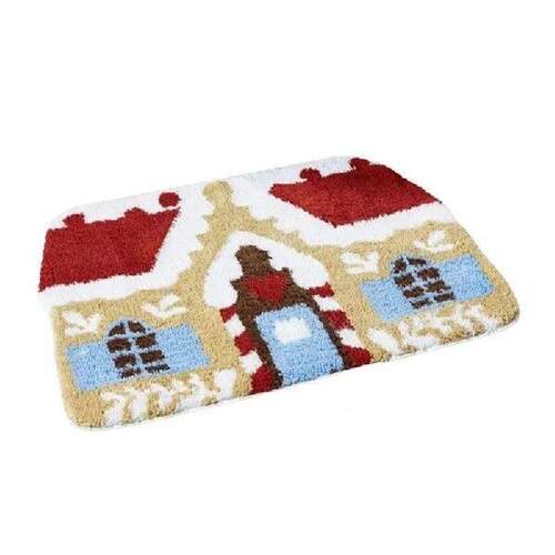 Entryway Welcome Mat Rugs Gingerbread House Floor Mat Non