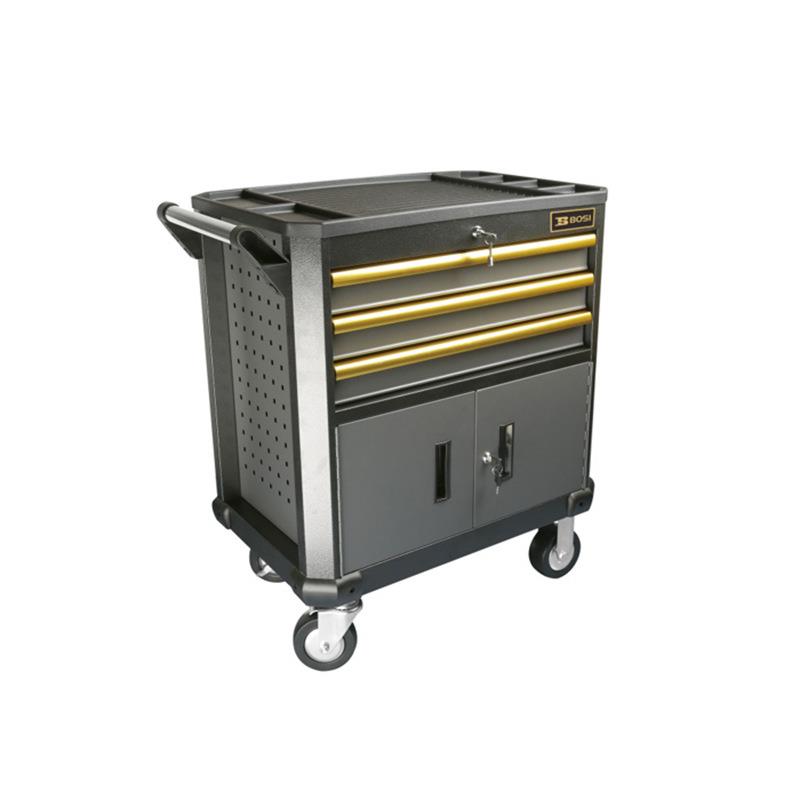 波斯工具铂金系列三抽屉工具车BS522923