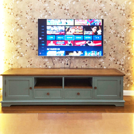 秋林木语802款美式实木电视柜地中海风格客厅，家具茶几电视柜组合