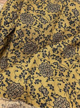 布久以逅水洗纯亚麻印花布料民族风连衣裙袍子衬衫服装面料 宁时