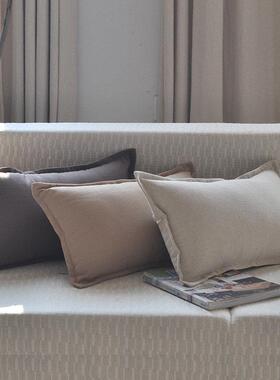 本原麻沙发抱枕套靠靠枕垫腰枕芯不含客厅办公室亚05-0012床头汽