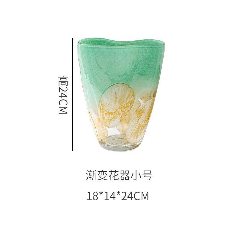 大师手作系列创意大号玻璃花瓶现代简约别墅酒店玄关插花摆件花瓶