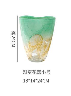 大师手ali-3作系列花创意大号玻璃花瓶现代别简墅酒店玄关插花约