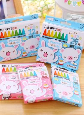 美术油画小学套装2412暑期绘画涂鸦蜡笔8学生用品文具t好文色棒