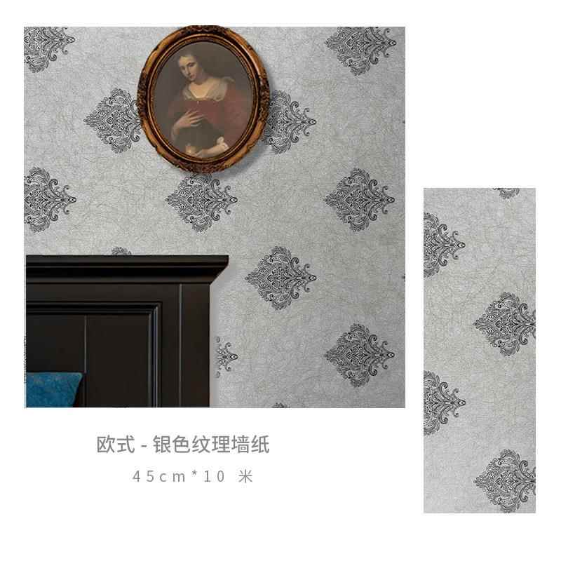 新款直销现代简约素色卧室客厅银色金色家用墙纸贴纸背景墙贴装修