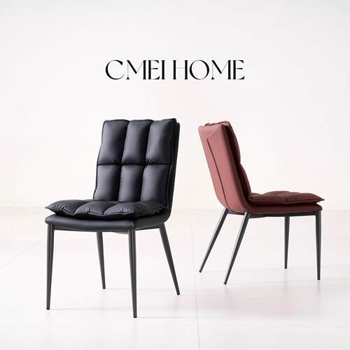 CMEIHOME意式极简餐椅家用轻奢高级感餐桌椅子靠背椅现代简约凳子