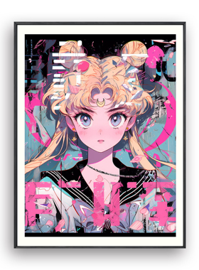 艺术家麋鹿的巧克力《美少女战士12》限量版画客厅书房卧室挂画