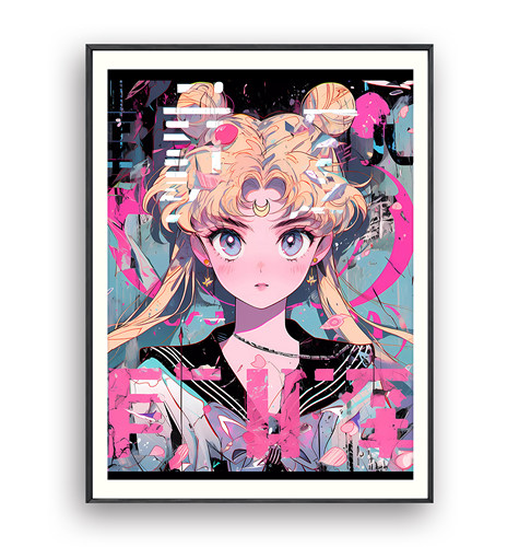 艺术家麋鹿的巧克力《美少女战士12》限量版画客厅书房卧室挂画