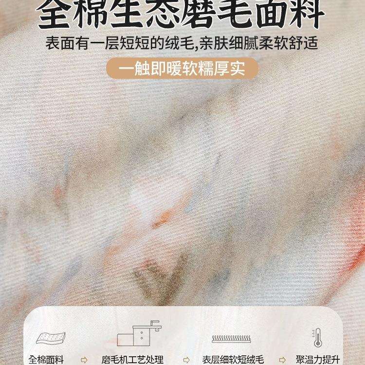 秋冬新款纯棉加厚磨毛床上四件套2025新款全棉被套床单轻奢三件套