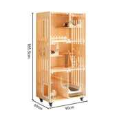 猫实木别墅超大iv猫室内猫柜猫家用窝猫屋猫笼自由空间定全景房子