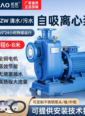 BZ自吸泵清水抽水泵管道增压喷淋大流量高压泵冷却塔离心自吸泵