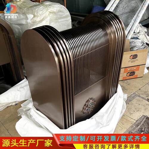 不锈钢电镀柱头灯高端别墅小区庭院草坪灯新中式庭院灯户外景观灯