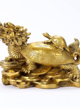 黄铜龙龟摆件母子龙龟八卦龙龟大中小号厂家