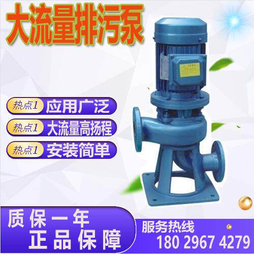 50LW10-12-1.1KW2寸直立式无堵塞排污泵管道排污泵立式污水泵