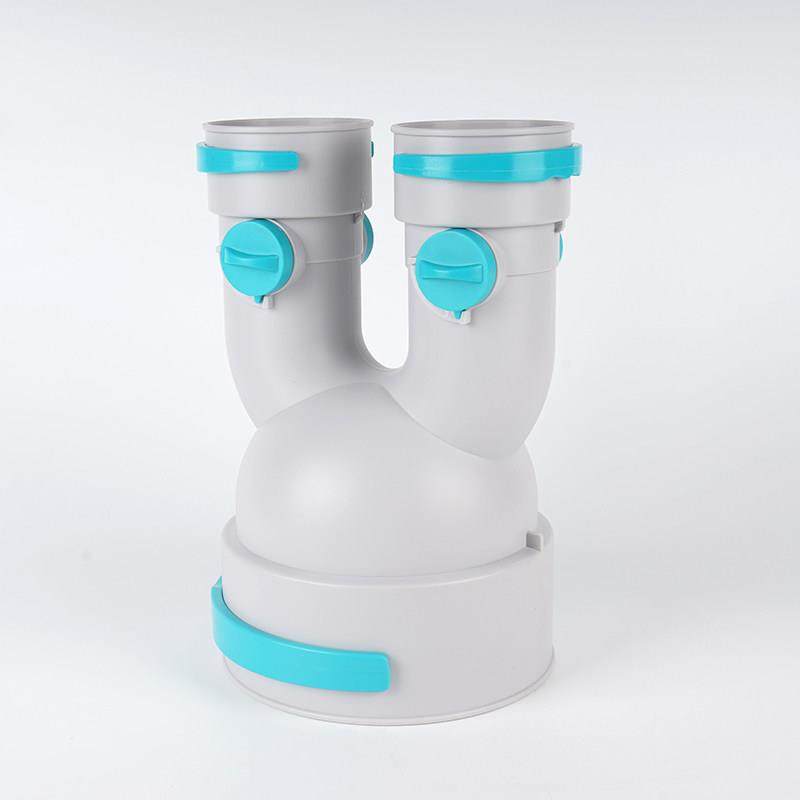 新风系统U型三通配件Y型分支器弯头直接新风pe管三通新风管道配件
