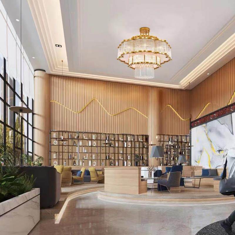 新中式水晶吊灯客厅饭店餐厅主灯感广东中山灯具包厢包间吊灯