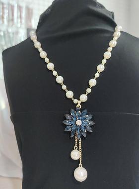 珍珠挂件项链毛衣长款爆款项链