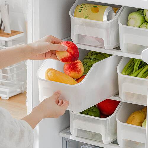Nacuan Transparent Drawer-Style Refrigerator Storage Box for