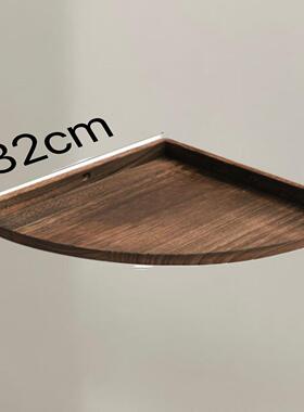 墙角拐角三角置物架简约整理宿舍托架悬空挂式扇形分层收纳架白色