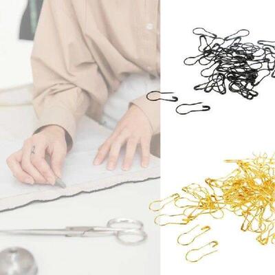 100Pcs Colorful Gourd Metal Safe Pin Crochet Locking