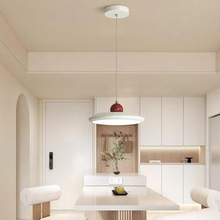 油风餐厅吊灯现代简约751艺术眼飞碟式 餐桌奶吊灯护创意吧台法吊