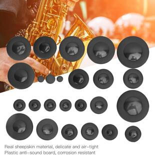 中音次中音萨克斯皮垫黑色25个装 高音萨克斯皮垫垫片音孔垫
