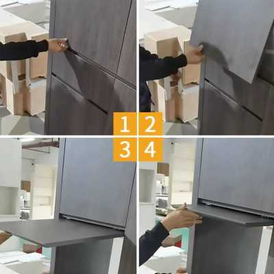 上翻隐暗藏回旋门轨道橱柜空调烤箱内藏折叠门顶装滑导轨五金配件