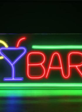 亚墙马霓虹灯面装饰010BAR酒吧餐厅Led灯标灯志广告牌发光逊牌定