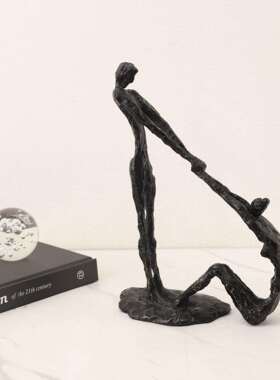 简玄约现代创意金关属拉手跳饰舞人摆0038件样板房酒柜家居书房软