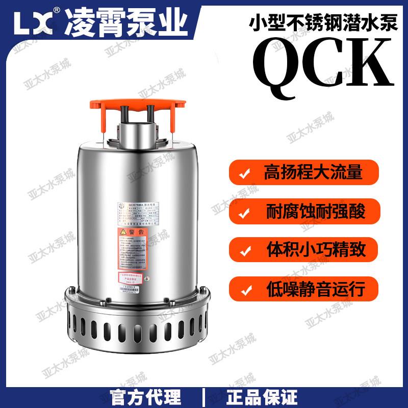 广东凌霄不锈钢直流潜水泵家用小型抽水自动排水泵地下室污水泵