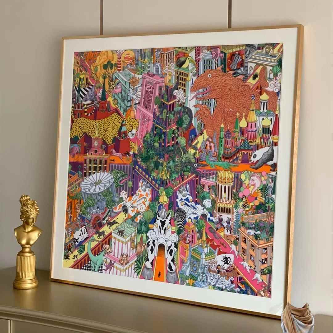 90cm无酸金属画框 轻奢简约现代风 DIY磁吸140cm挂墙裱框