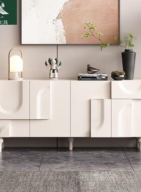 意式奶油风餐IDG边柜靠一体储物柜能客厅家墙厨房用多功轻奢置物