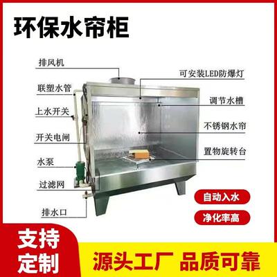 帘柜工厂打磨台水帘机除尘柜皮革具厂水喷涂漆柜不喷锈钢家喷PFV