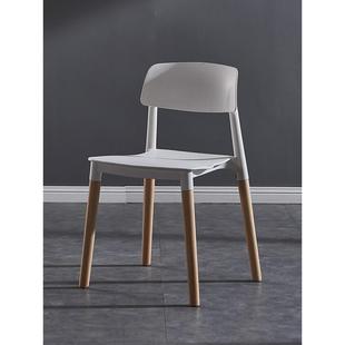 才子椅现代简约塑料椅休闲椅餐厅餐椅家用舒适成人靠背椅会议椅子