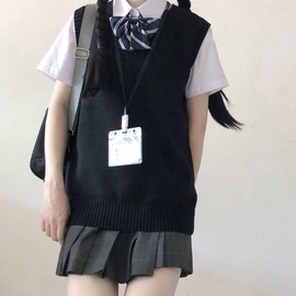 jk制服萌款马甲背心动漫学院，风纯棉针织衫基础，款套头男女毛衣