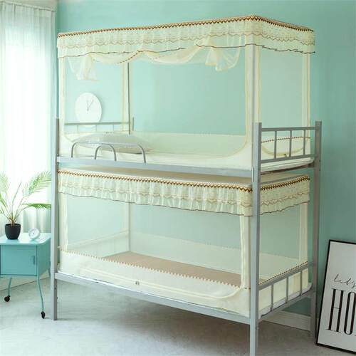 学生宿舍上下铺单人床儿童男女寝室不锈钢支架蚊帐0.9米1.2m1.0床