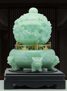 九转乾炉龙纹鼎摆件招财聚盆饰新中坤式宝办公室家TM692406居客厅