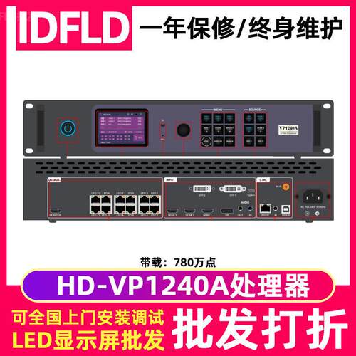 灰度HD-VP1240A全彩led显示屏控制器室内电子屏广告屏视频处理器