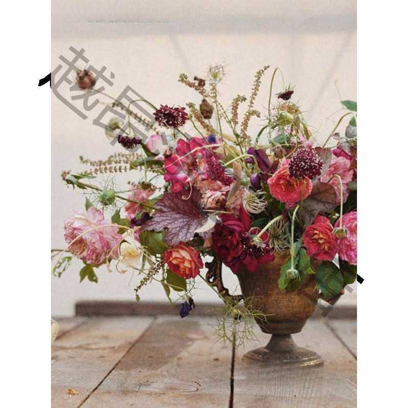 金色花瓶古典高脚杯花器花盆复古餐桌花艺铁艺金属欧式婚礼摆件,家居饰品,花瓶,淘宝优惠券,粉丝福利购,淘宝优惠卷