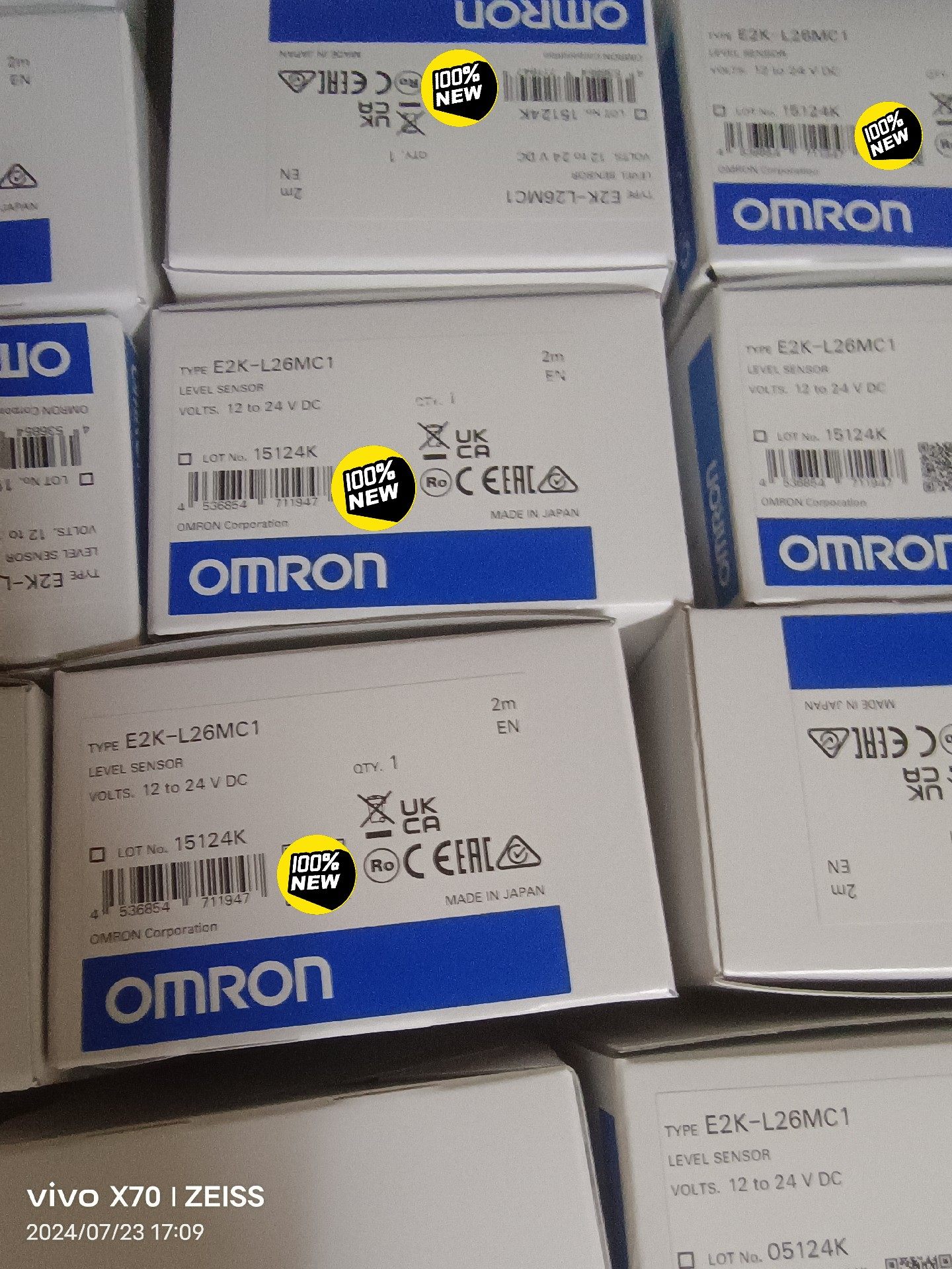 液位传感器E2K-L26MC1 2M 欧姆龙全新原装正品，5