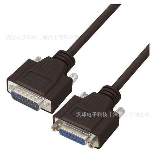 L-COM CSMNB15MF-15 15英尺/4.6米D-Sub线缆连接器 DB15公头/母头