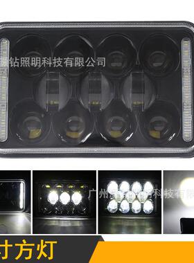 4X6汽车LED大灯 5英寸卡车方灯 60W越野车灯 牧马人改装前大灯