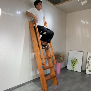 loft阁楼楼梯 定制实木梯子登高台阶家用室内外简易双侧扶手单复式