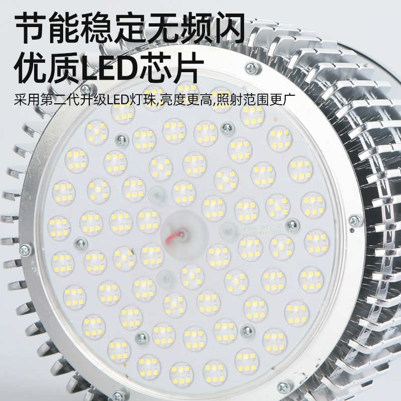 鳍片led工矿灯超亮200w300瓦隔离宽压110v车间仓库厂房吊灯天棚灯