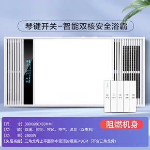风暖浴霸灯取暖集成吊顶排气扇LED照明一体卫生间浴室暖风机 新品