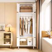 门钢制衣GYTMFG00家用卧室合出租房用简易柜衣架带防尘组衣橱衣帽