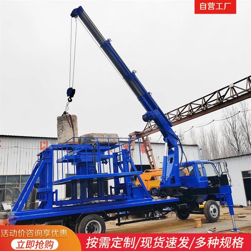 5吨8吨车载折臂吊起升平稳液压折叠臂起重机随车式折臂吊机