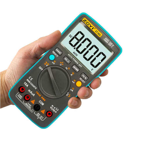 批发众仪电测ZT-303数字万用表高精度表带背光显示550V高压保护80