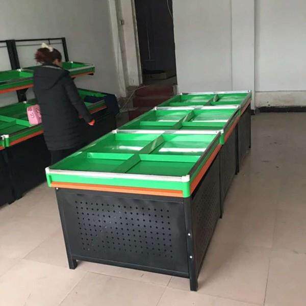 水果蔬菜平台货架超市果蔬中岛架子散装堆头水果店蔬果平展示架