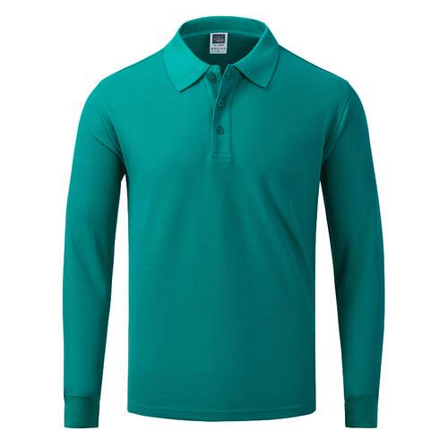 正品工作服定长化翻领刺绣印logo男女同款广制告文衫纯色团体工袖